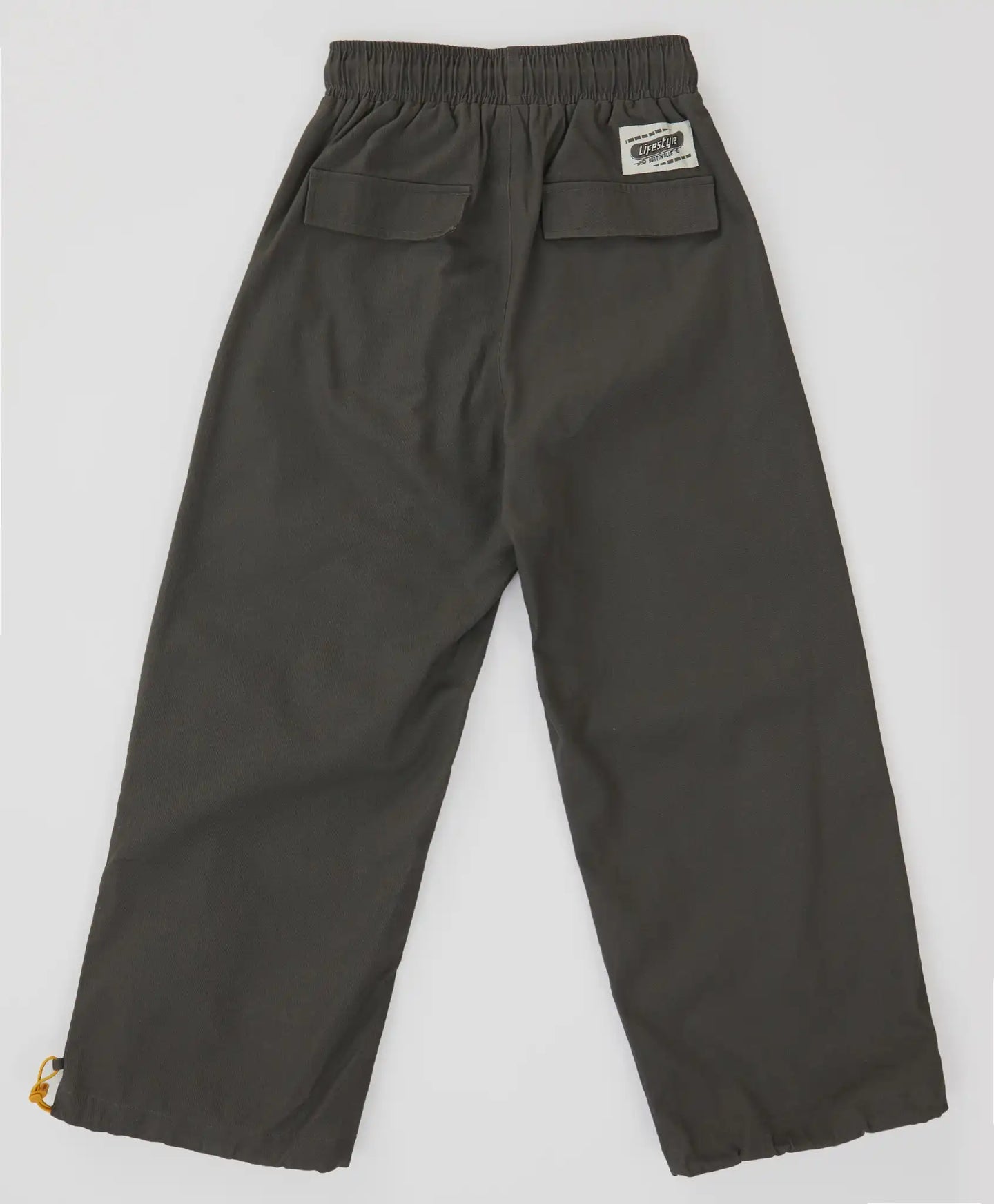 Панталони с плисета и регулиране на ширината на крачолите сиви за момче Button Blue