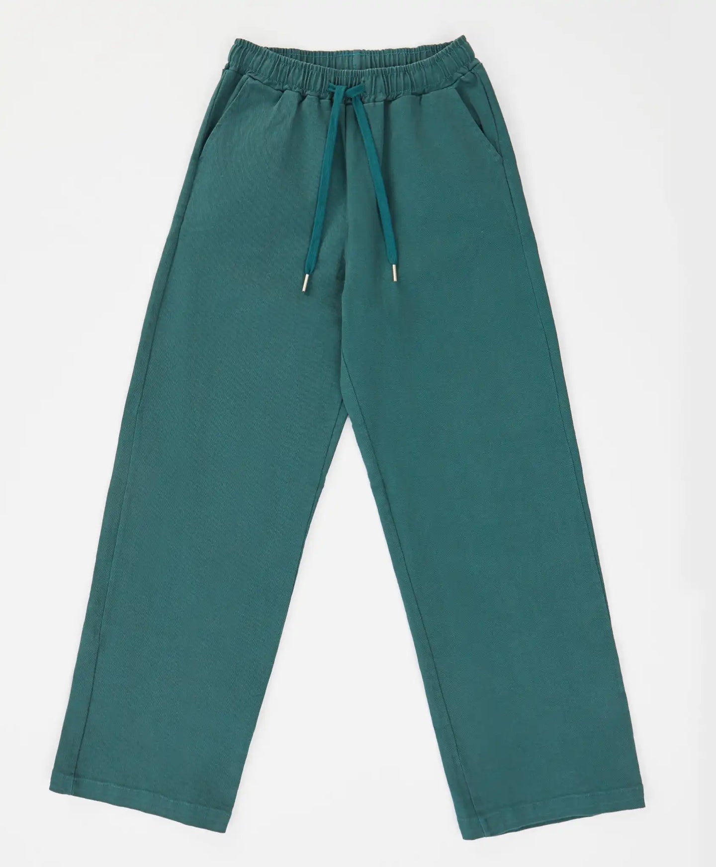 Панталони прави Straight fit с ластичен колан зелени детски Button Blue