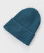 Шапка плетена с подгъв синя детска Button Blue