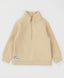 Суитшърт подплатен с яка и цип бежов за момче Button Blue