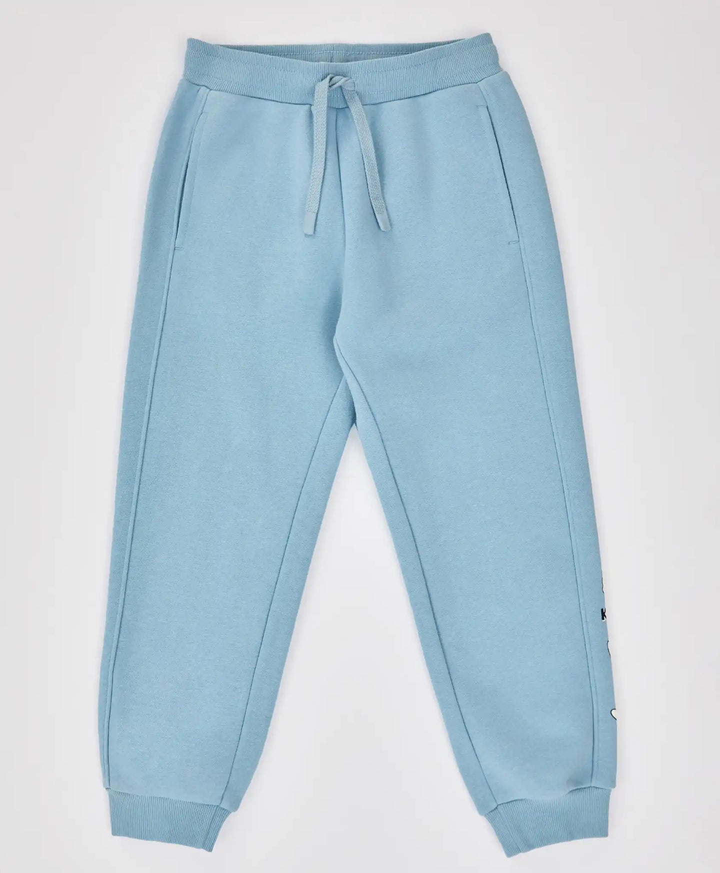 Джогъри подплатени с ластичен колан и релефен принт светлосини за момче Button Blue