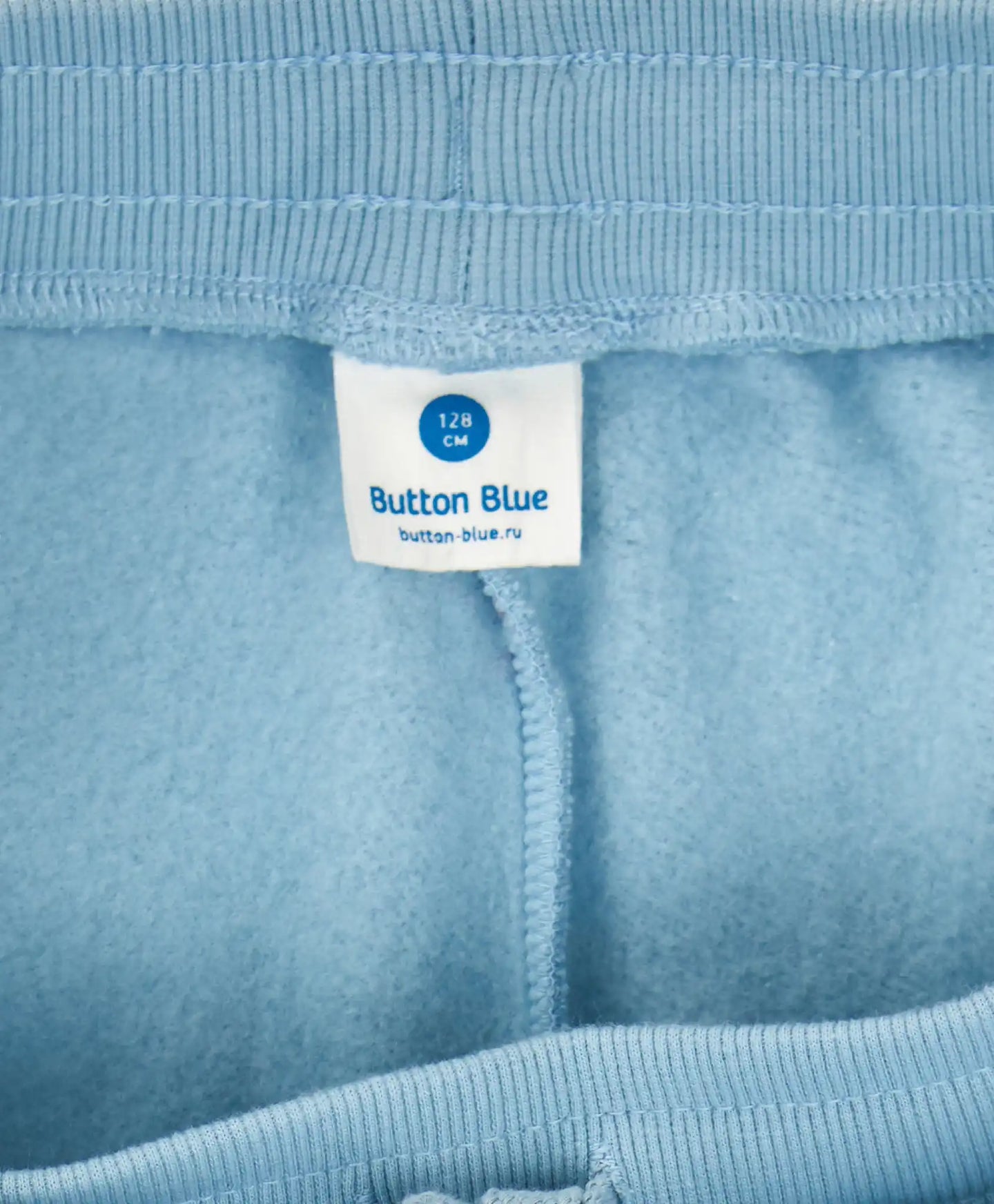 Джогъри подплатени с ластичен колан и релефен принт светлосини за момче Button Blue