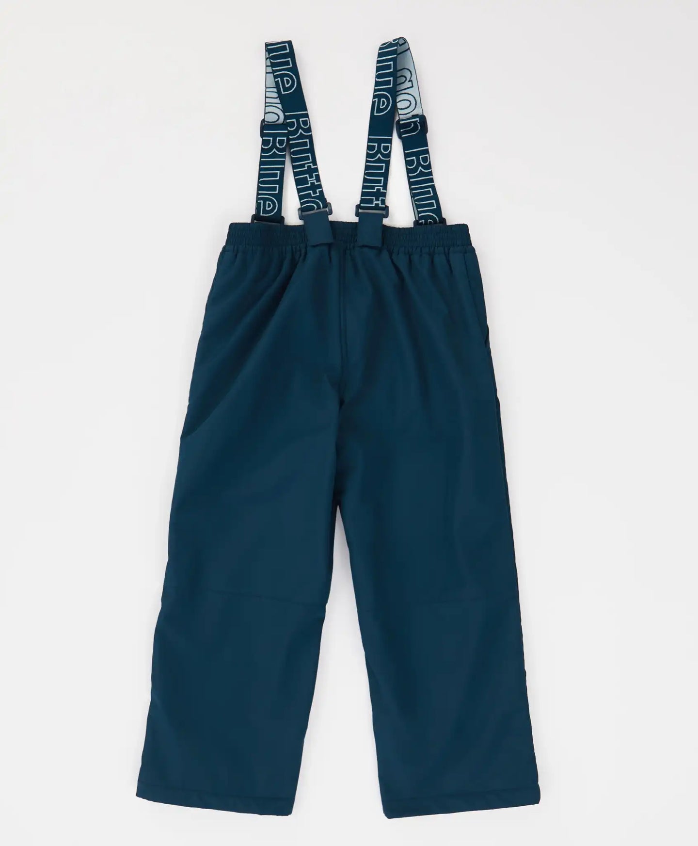 Панталони подплатени междинен сезон със свалящи се тиранти водоустойчиви сини за момче Button Blue