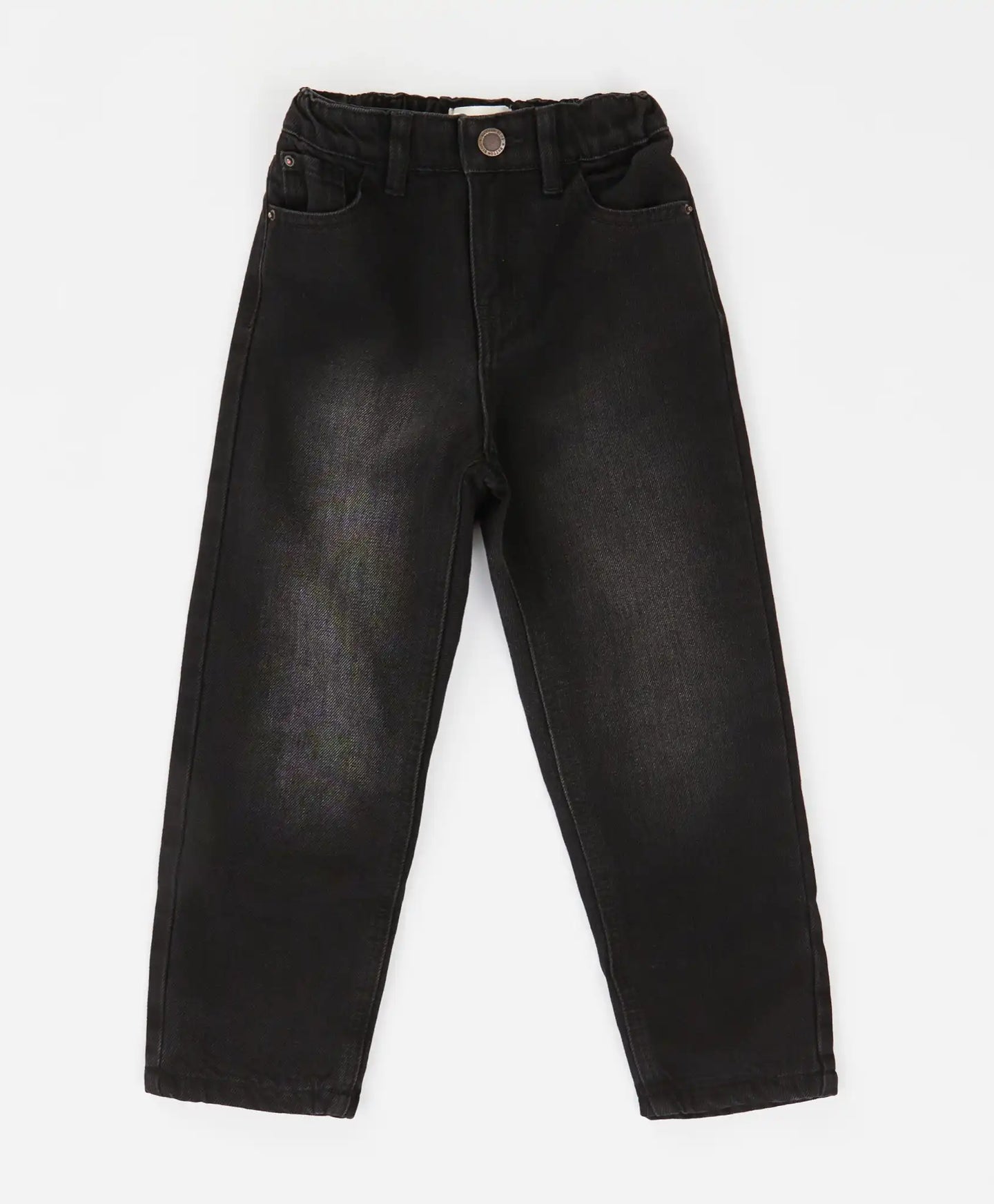 Дънки подплатени прави Regular fit черни детски Button Blue