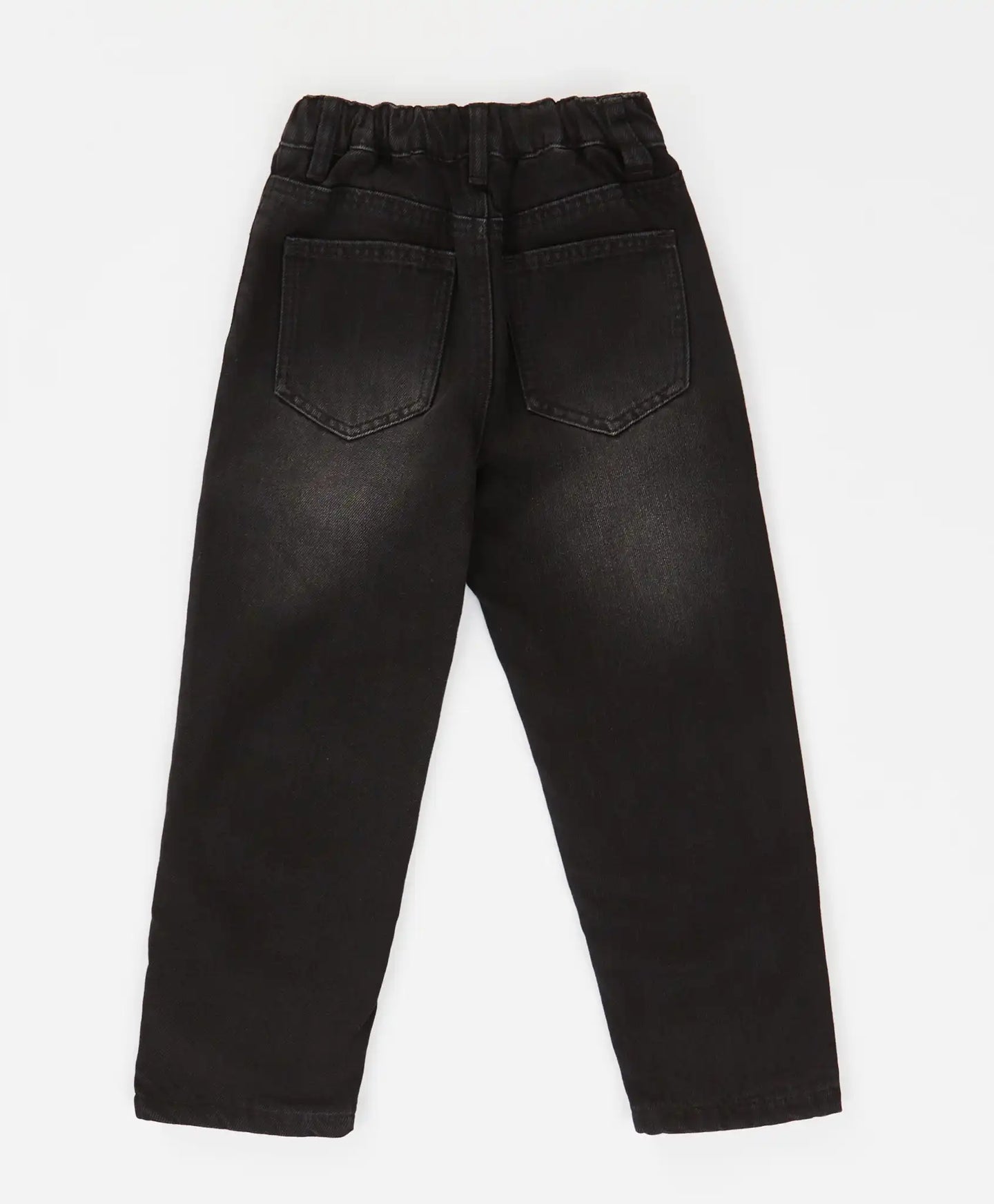 Дънки подплатени прави Regular fit черни детски Button Blue