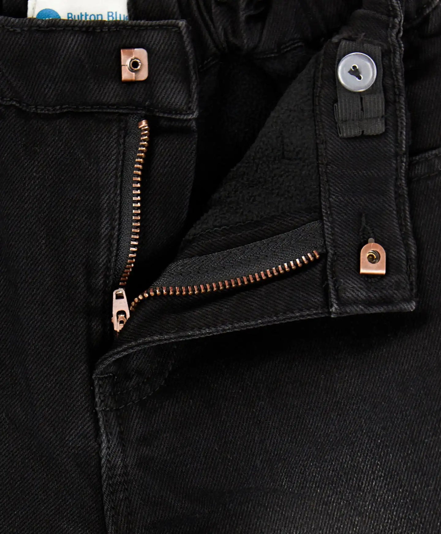 Дънки подплатени прави Regular fit черни детски Button Blue