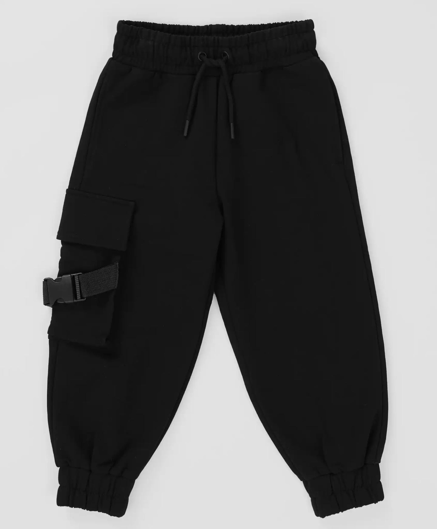 Панталони джогъри с ластичен колан и три джоба черни за момче Button Blue