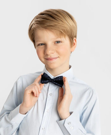 Папийонка на ситни сини точки Button Blue