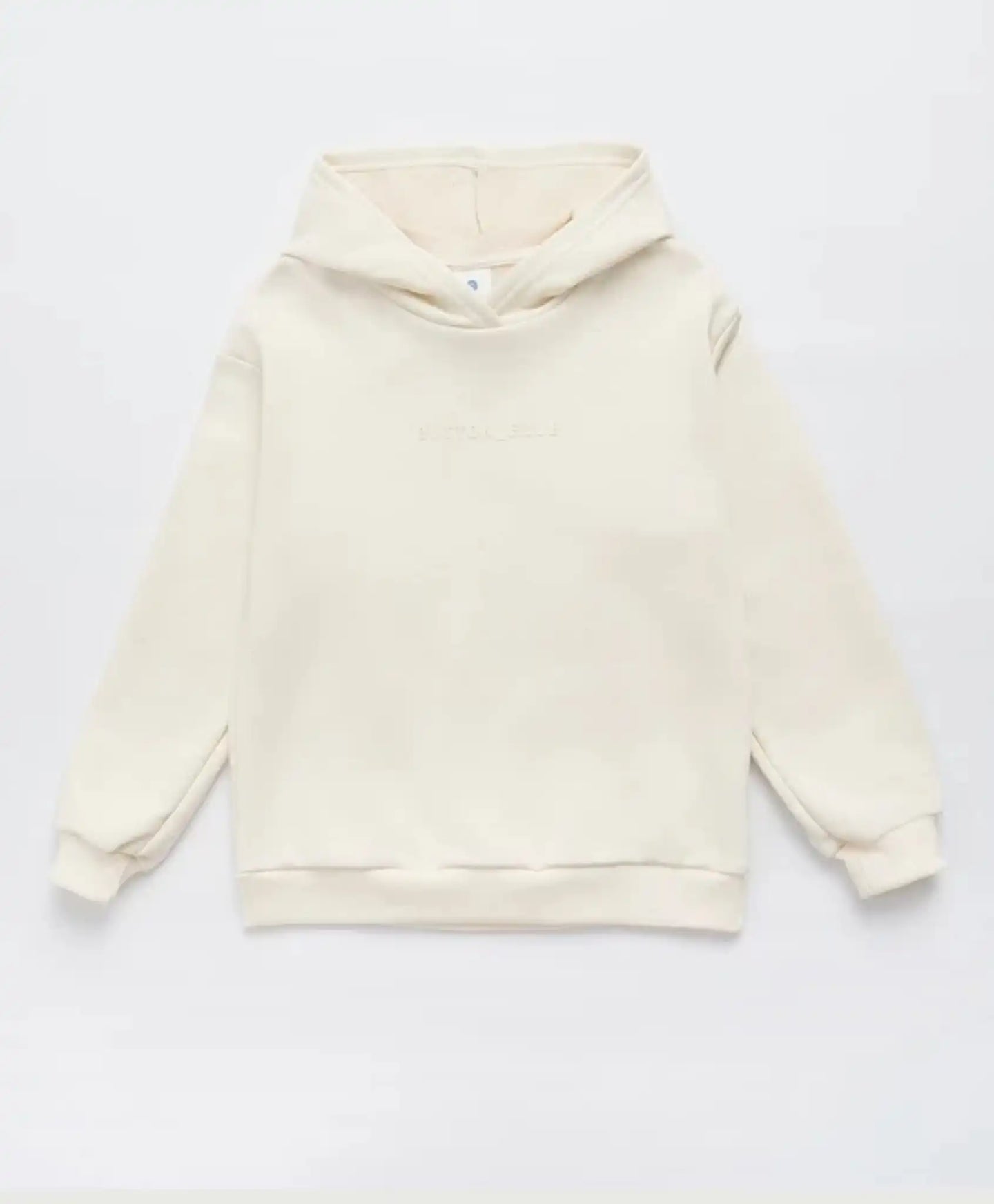 Худи с качулка оверсайз кремаво детско Button Blue