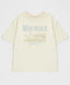 Тениска с къс ръкав и принт кремава за момиче Button Blue