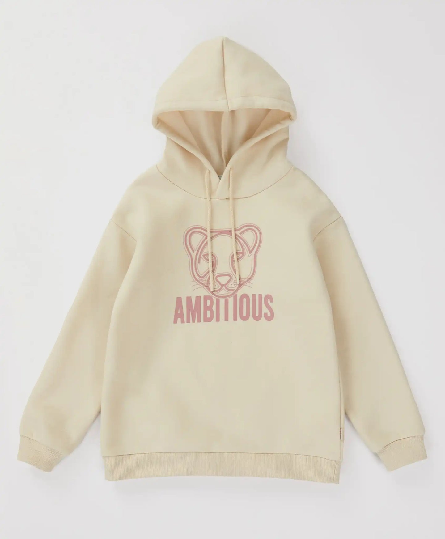 Суитшърт с вълнен флис и качулка кремав за момиче Button Blue