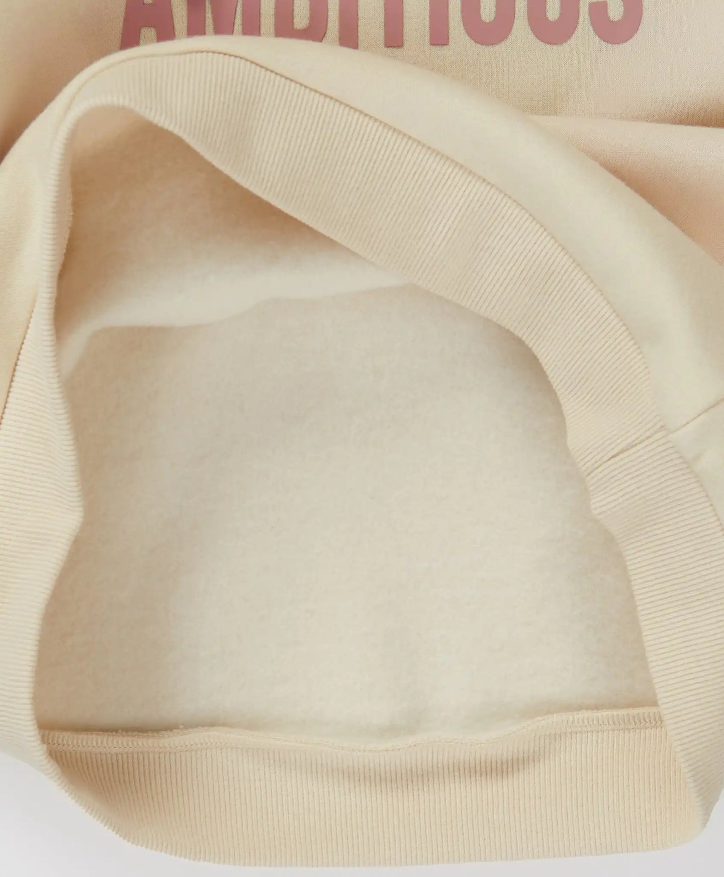 Суитшърт с вълнен флис и качулка кремав за момиче Button Blue