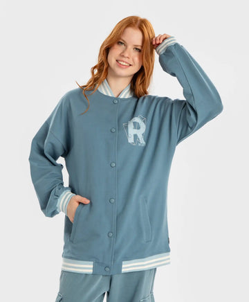 Бомбър с копчета син детски Button Blue