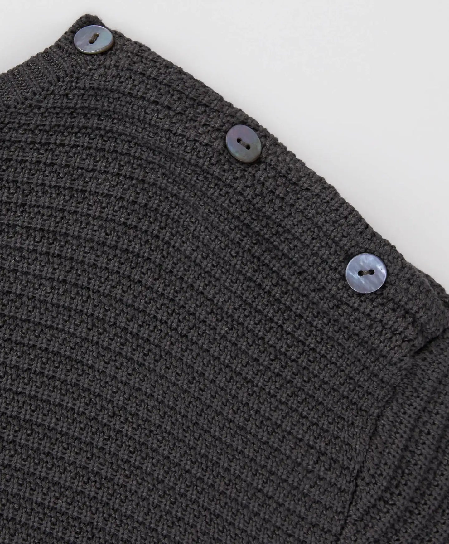 Пуловер дълъг плетен сив за момиче Button Blue