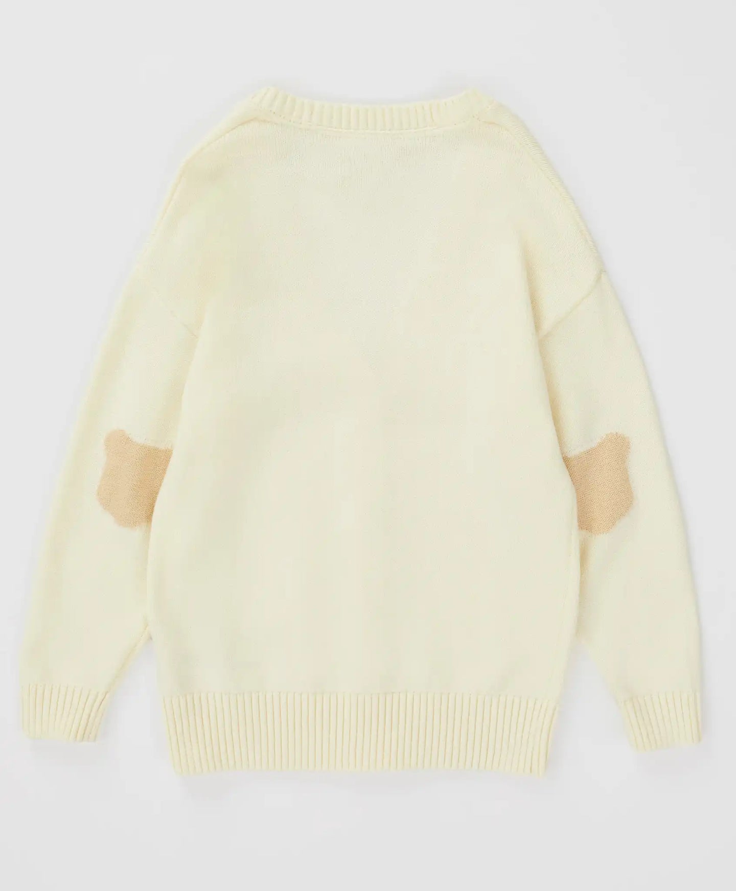 Жилетка с копчета и рисунка на лактите кремава за момиче Button Blue