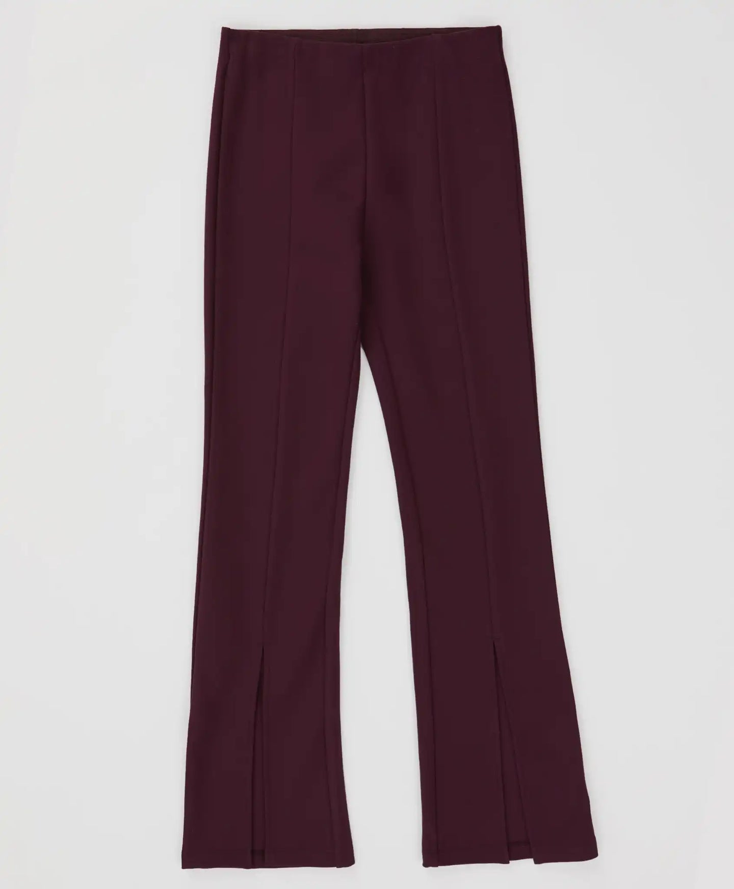 Трикотажни панталони буткат с разрези отпред лилави за момиче от Button Blue