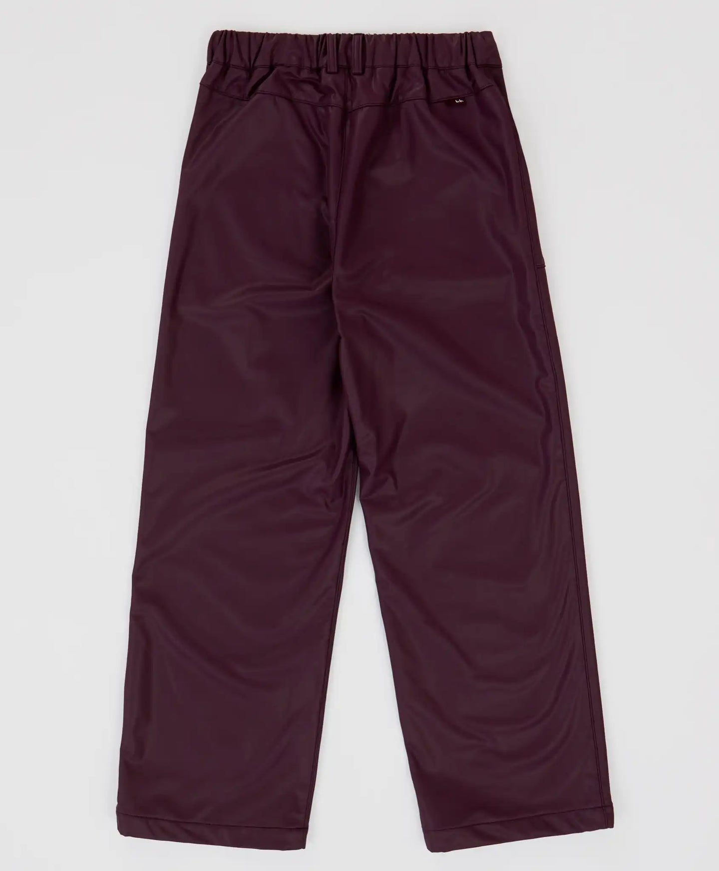 Панталони палацо широки от веган кожа тъмнолилави за момиче Button Blue