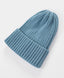 Шапка плетена с подгъв светлосиня детска Button Blue