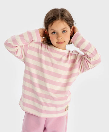 Лонгслив на райета многоцветен за момиче Button Blue