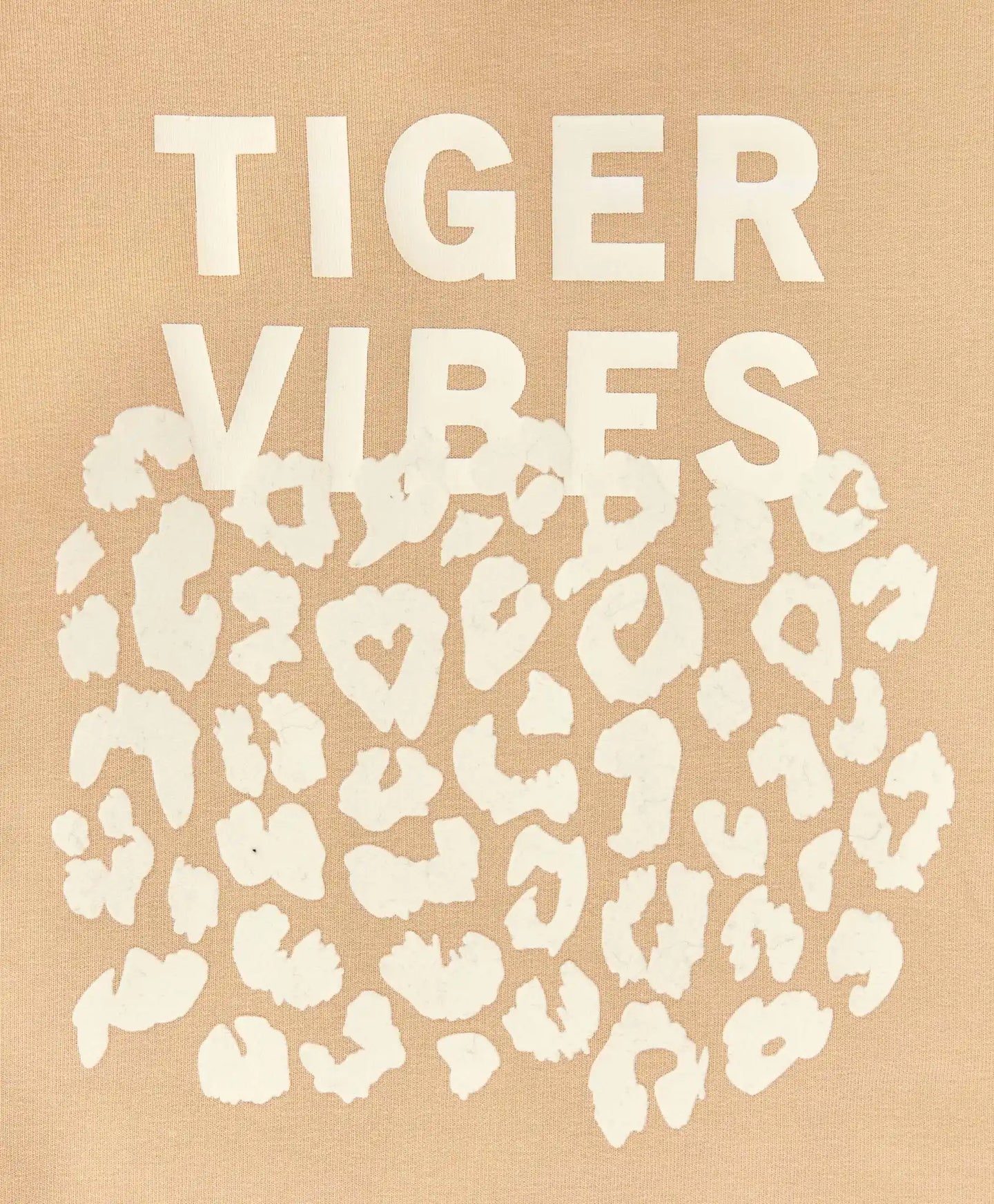 Пуловер с яка на стойка и животински принт бежов за момиче Button Blue