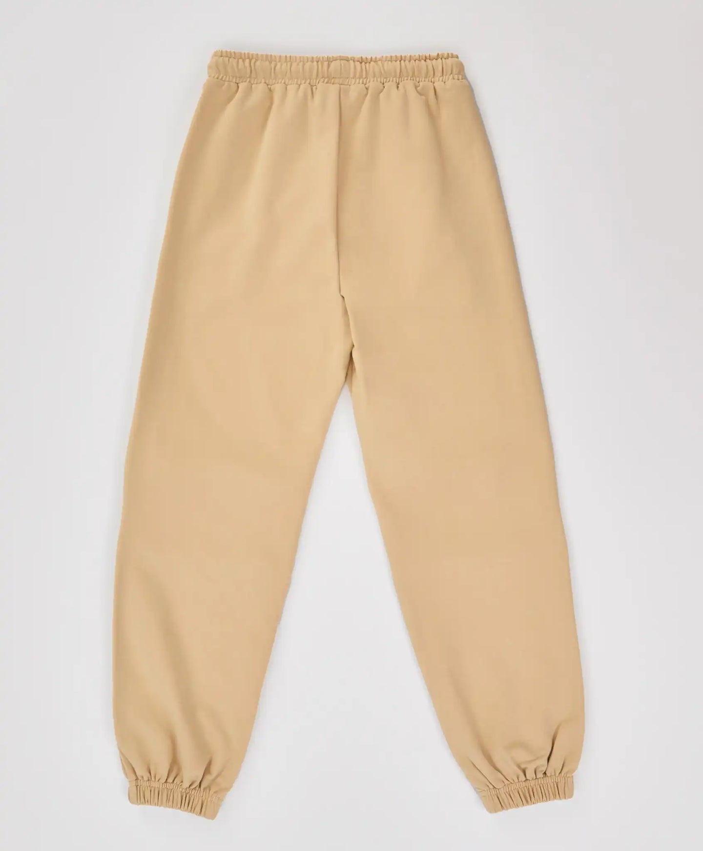 Джогъри с плисета на колената, ластичен колан и принт бежови за момиче Button Blue