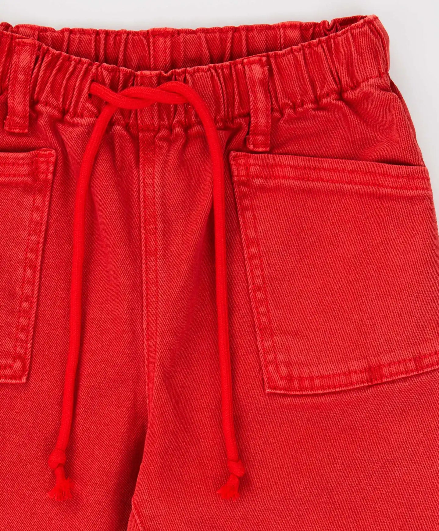 Дънки Mom fit с ластичен колан и джобове коралови за момиче Button Blue