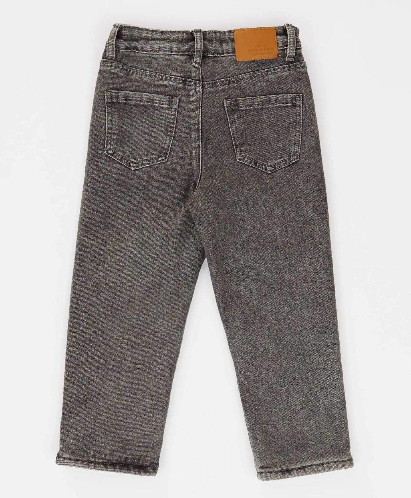 Дънки Carrot fit подплатени сиви детски Button Blue