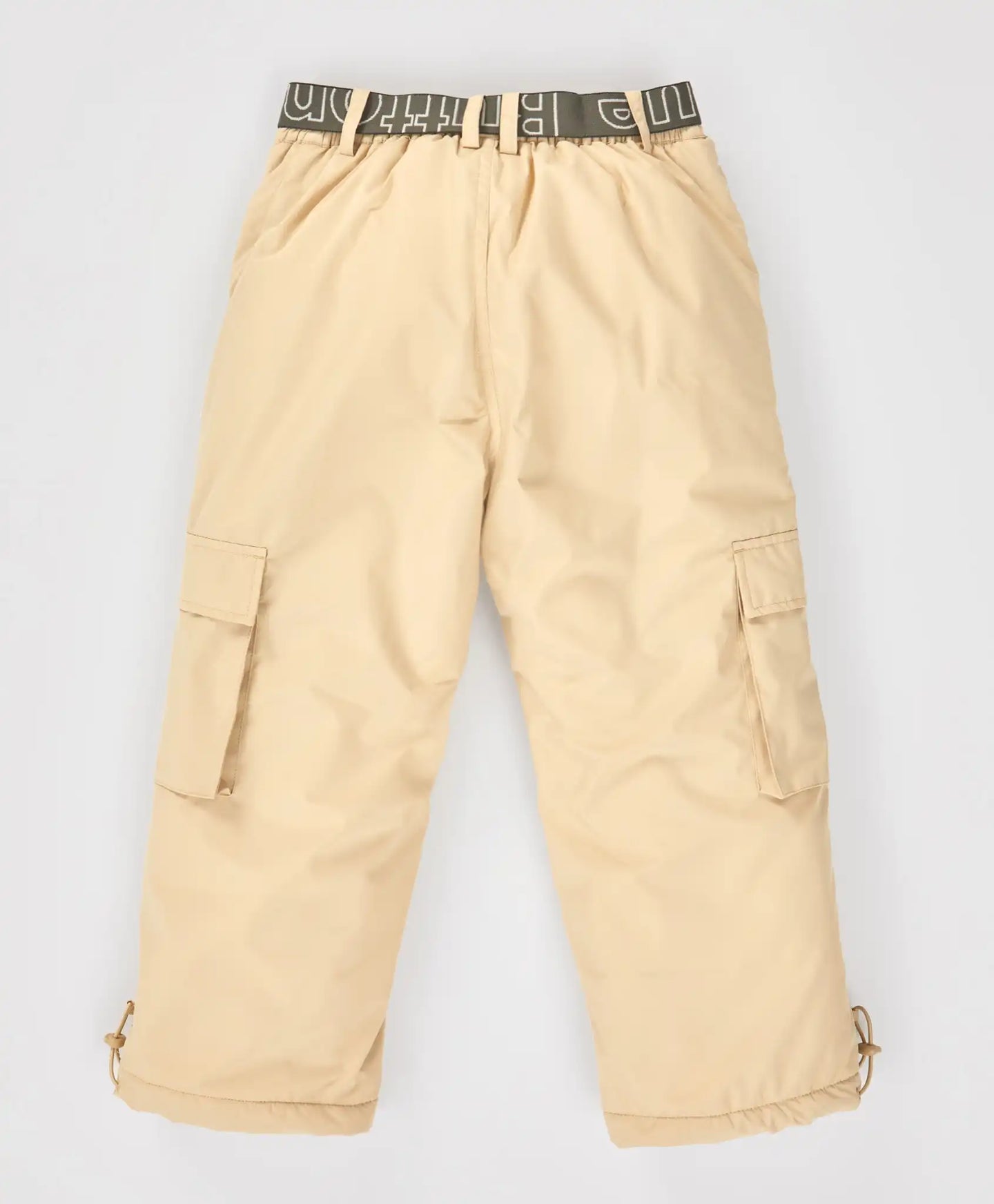 Панталони подплатени междинен сезон водоустойчиви с утяжка на крачолите бежови за момиче Button Blue