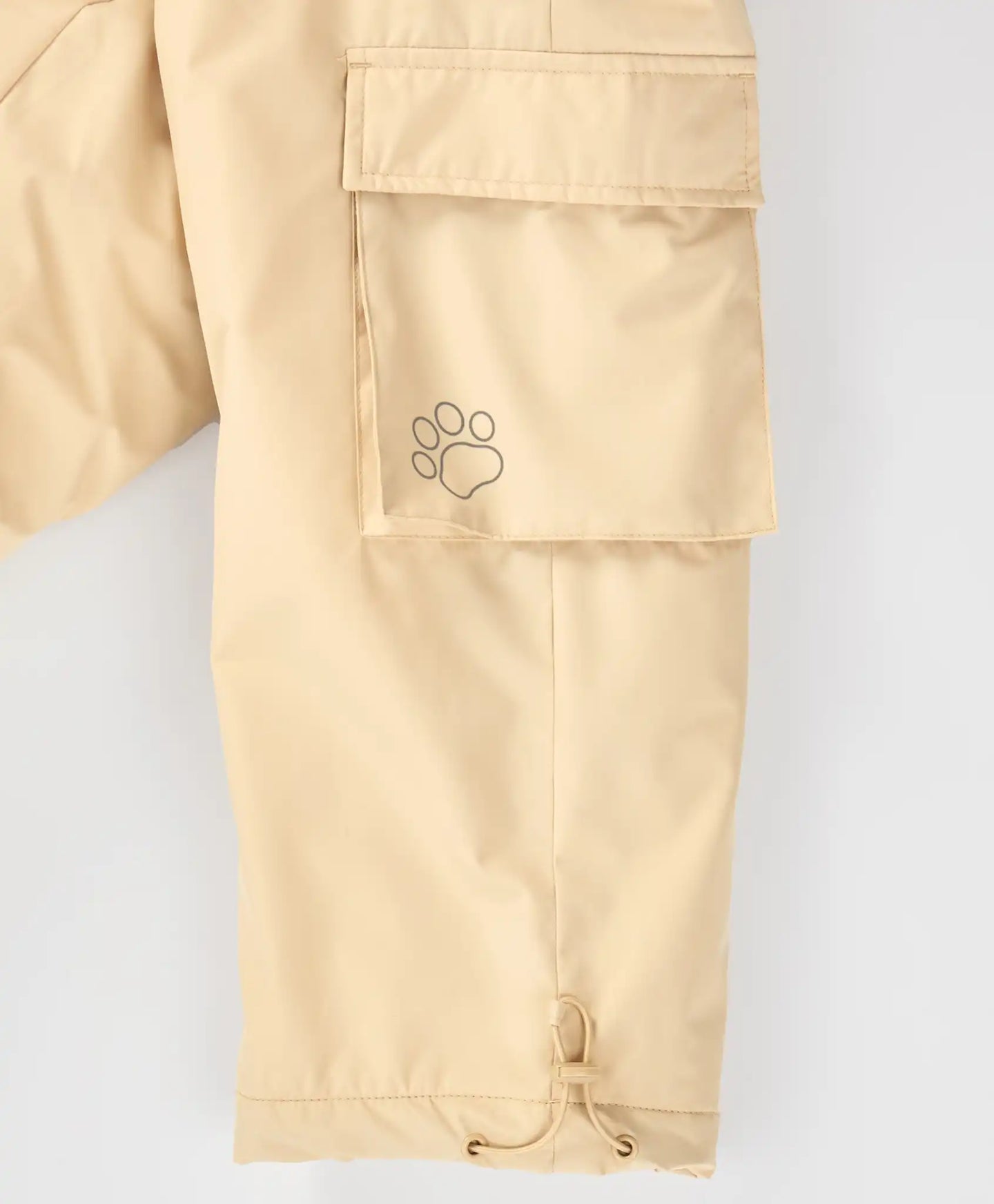 Панталони подплатени междинен сезон водоустойчиви с утяжка на крачолите бежови за момиче Button Blue