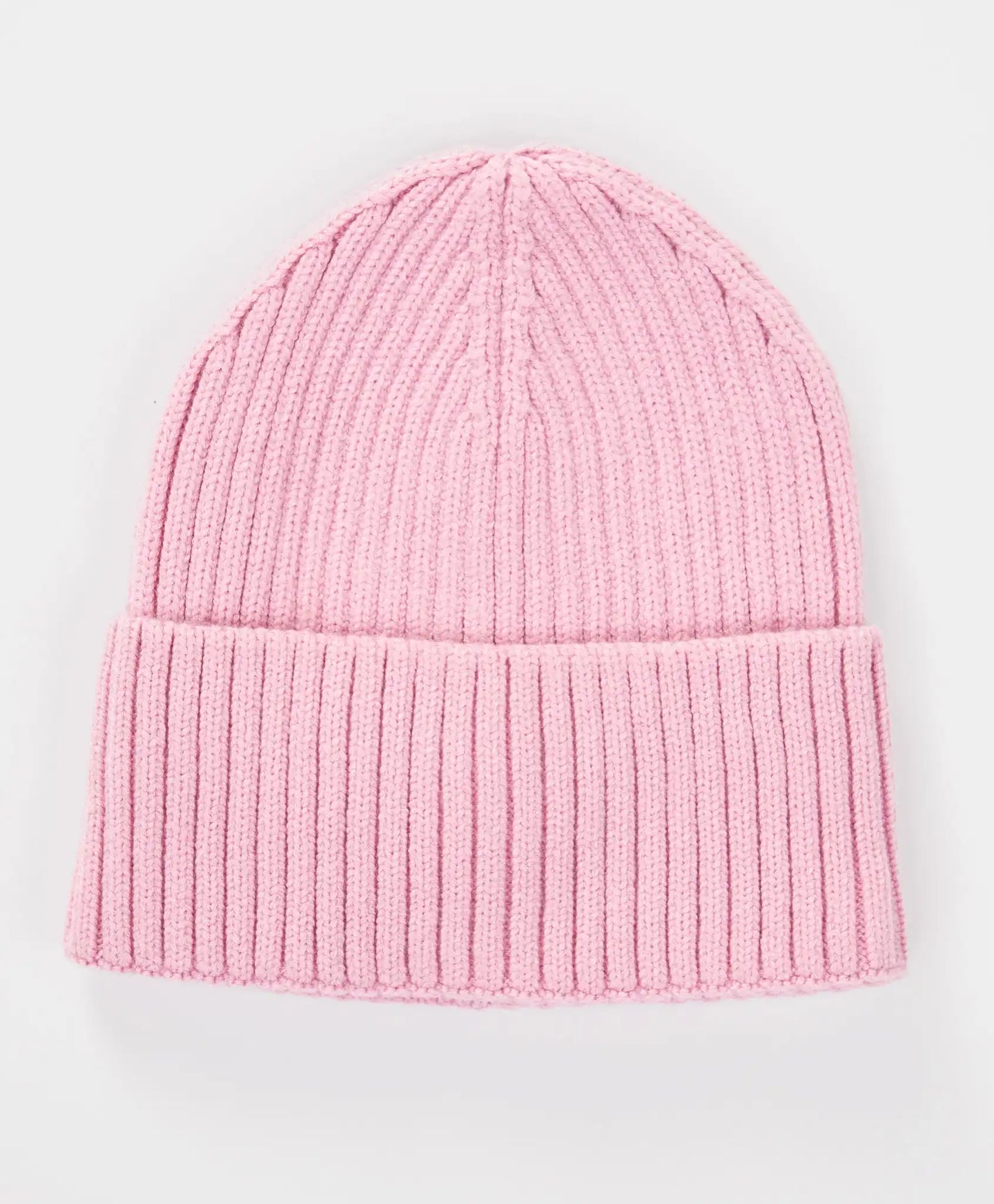 Шапка плетена с подгъв розова за момиче Button Blue