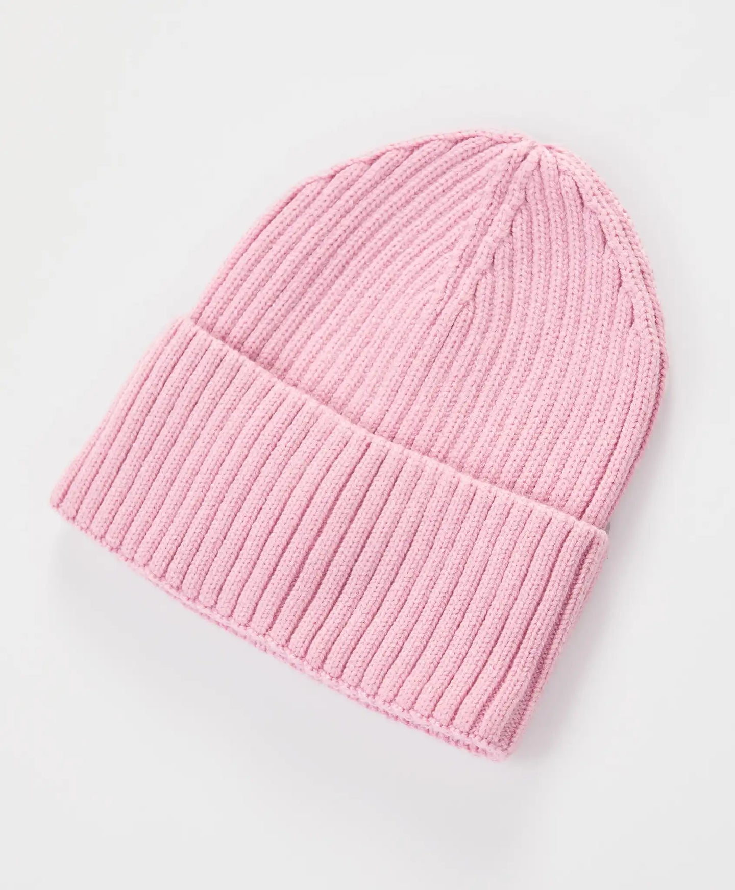 Шапка плетена с подгъв розова за момиче Button Blue