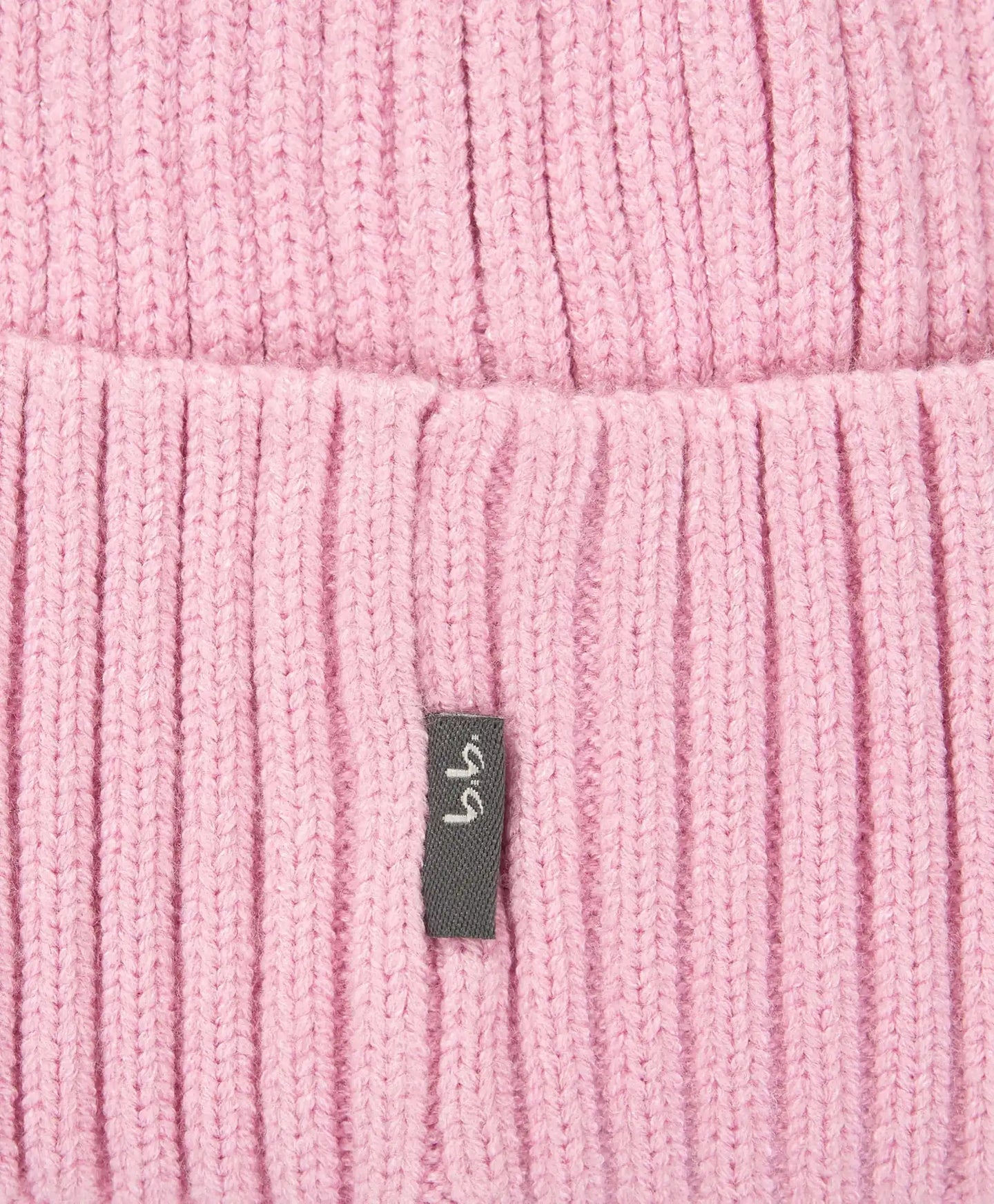 Шапка плетена с подгъв розова за момиче Button Blue