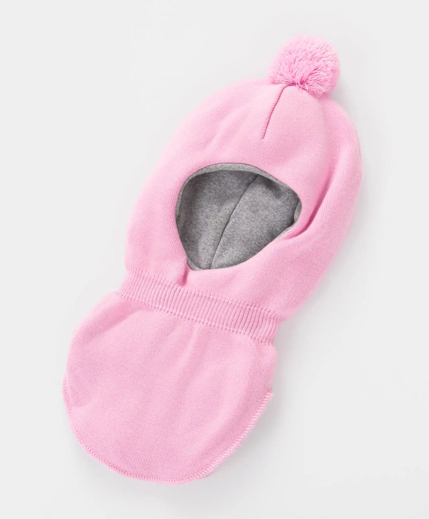 Балаклава подплатена с помпон розова за момиче Button Blue