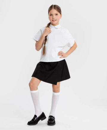 Пола-шорти с прехвърляне черна Button Blue