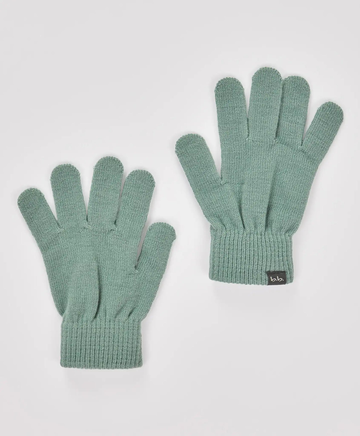 Ръкавици плетени зелени детски Button Blue