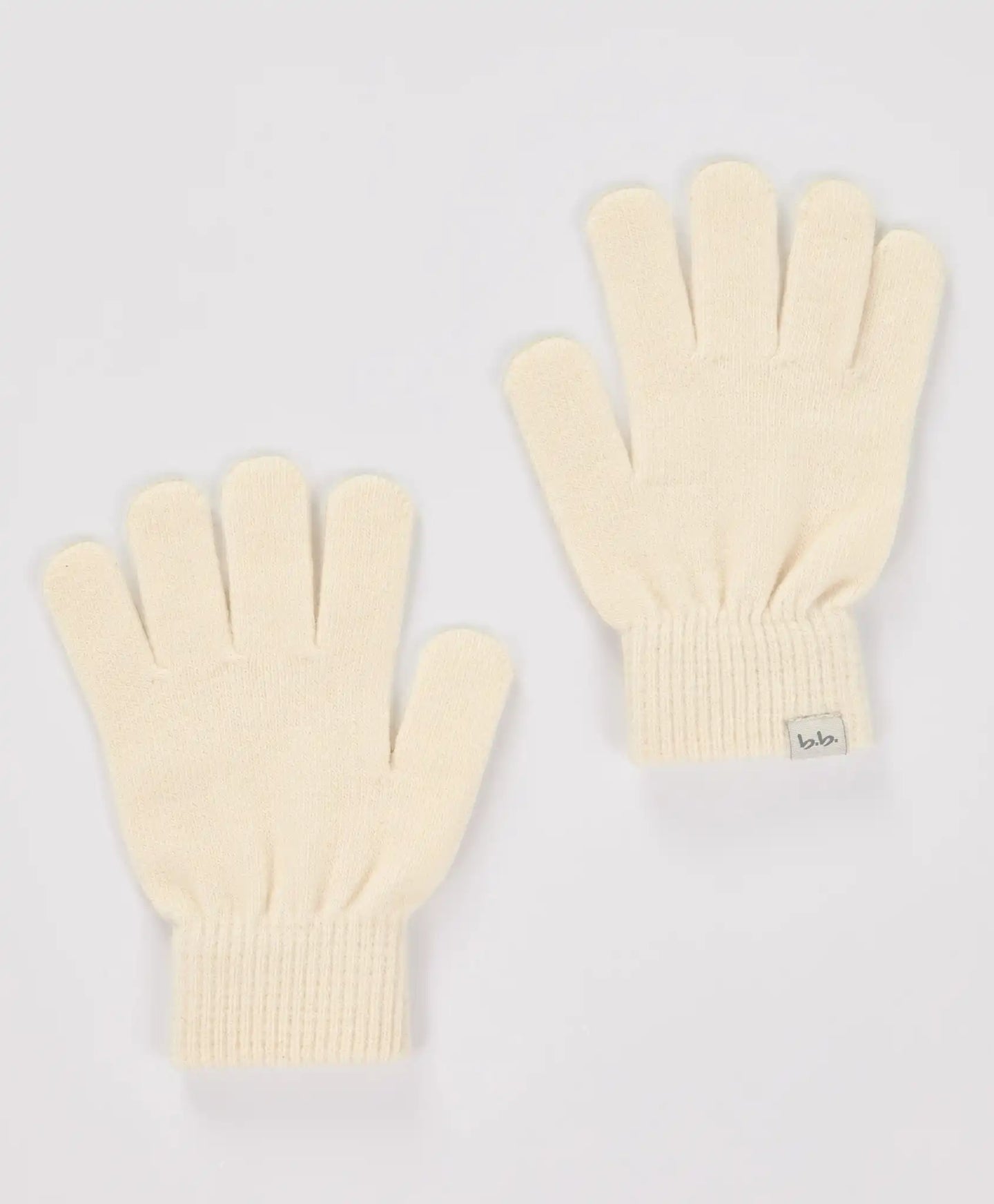 Ръкавици плетени кремави детски Button Blue