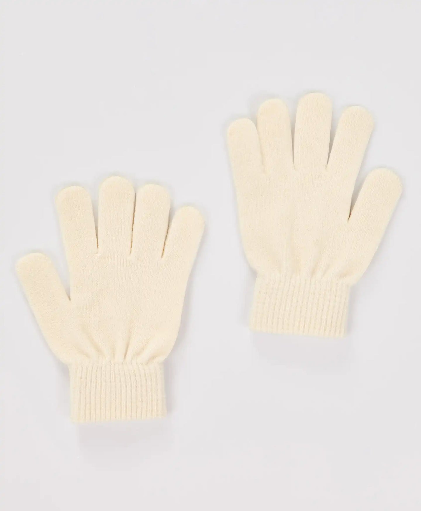 Ръкавици плетени кремави детски Button Blue