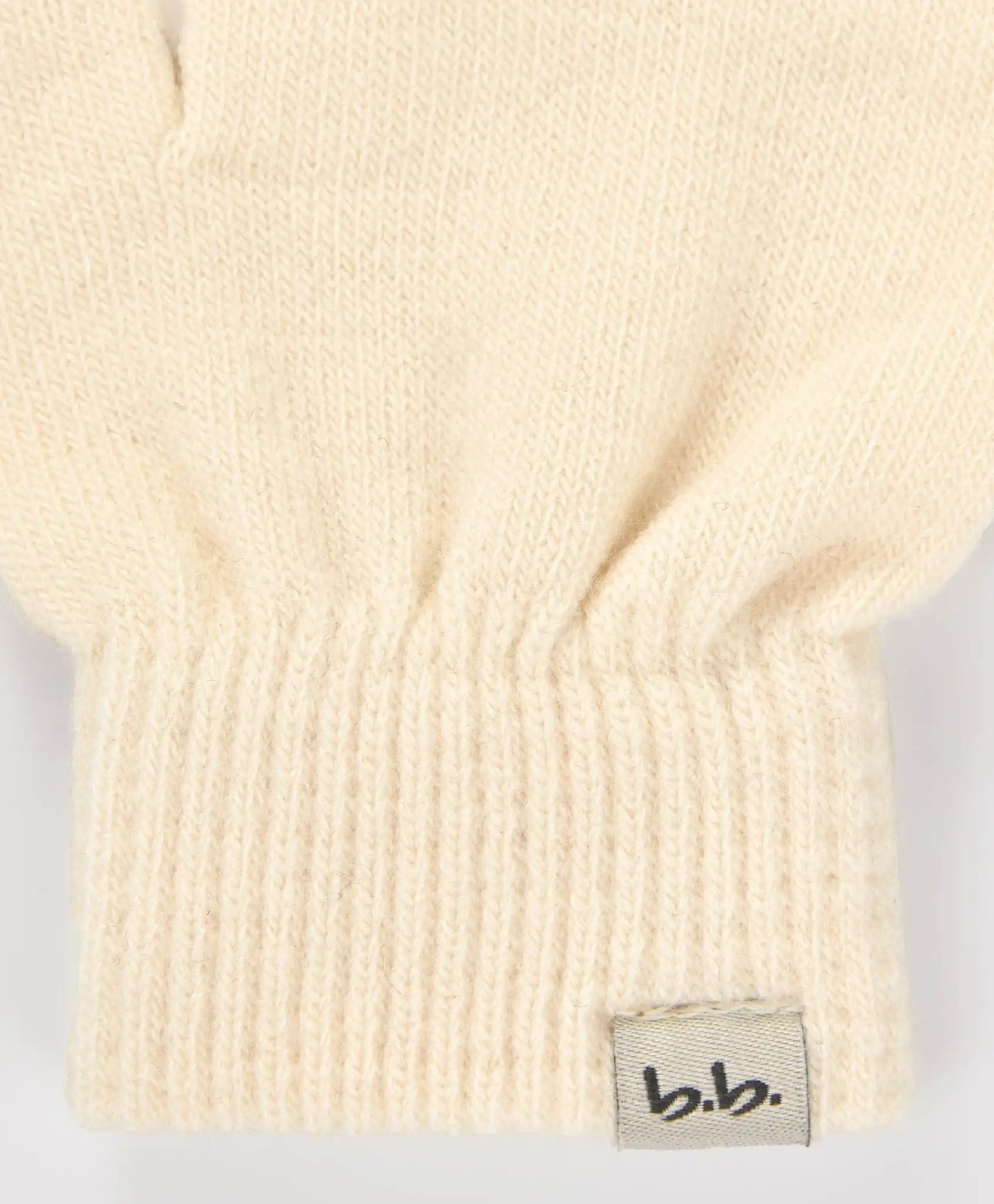 Ръкавици плетени кремави детски Button Blue