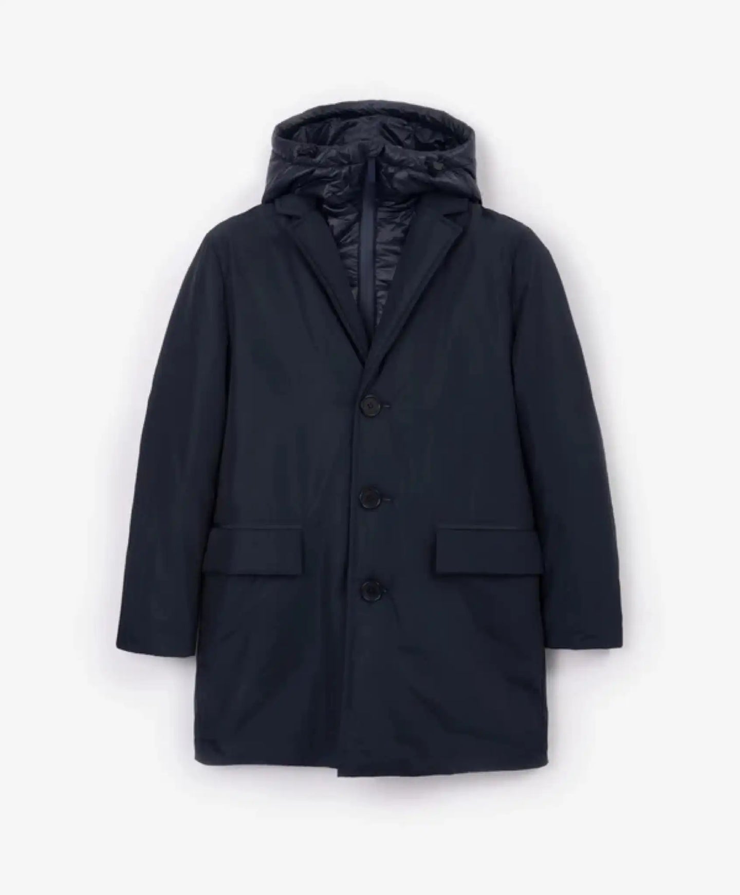 Палто от водоотблъскващ плат с подвижна манишка с качулка синьо за момче Gulliver