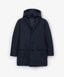 Палто от водоотблъскващ плат с подвижна манишка с качулка синьо за момче Gulliver