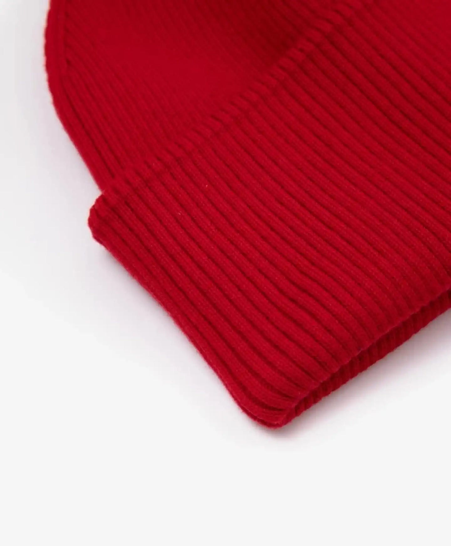 Плетена шапка с широк подгъв, червена за момче Gulliver