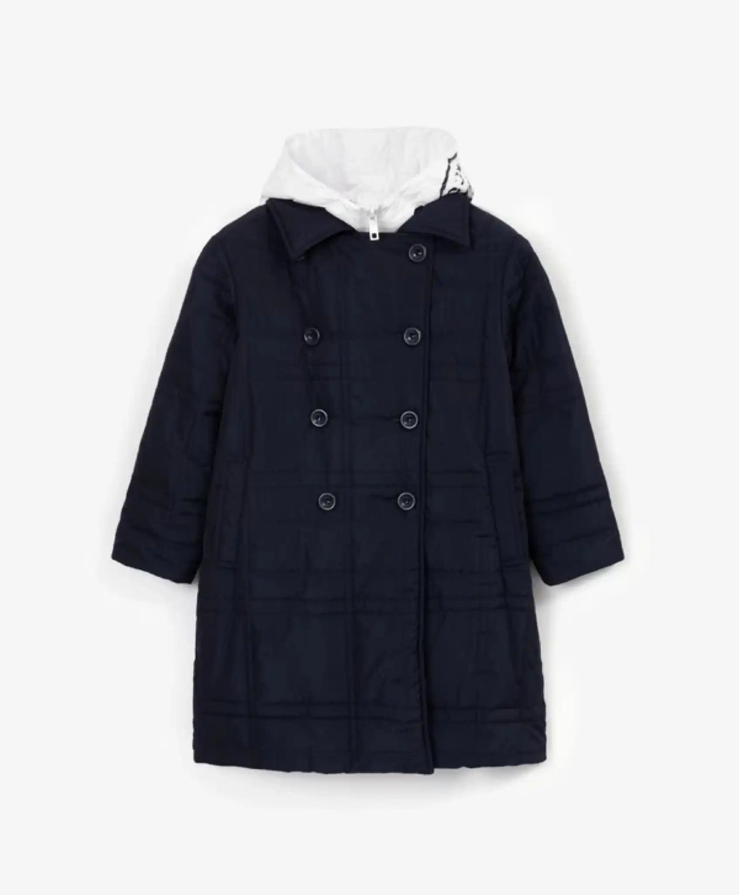 Палто за преходните сезони от водоотблъскващ плат с подвижна манишка синьо за момиче Gulliver