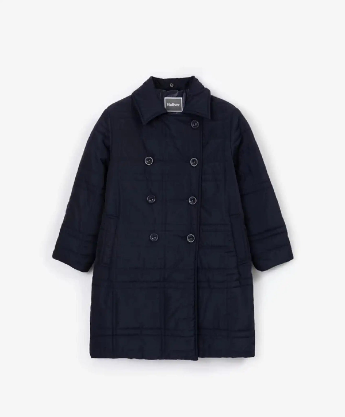 Палто за преходните сезони от водоотблъскващ плат с подвижна манишка синьо за момиче Gulliver