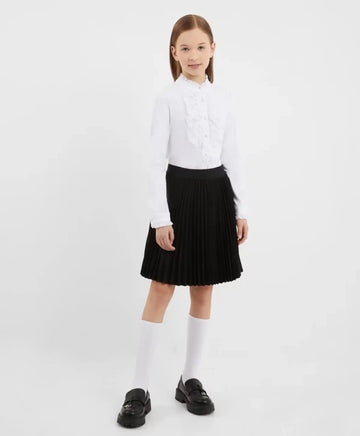 Плисирана пола с еластичен колан черна за момиче Gulliver