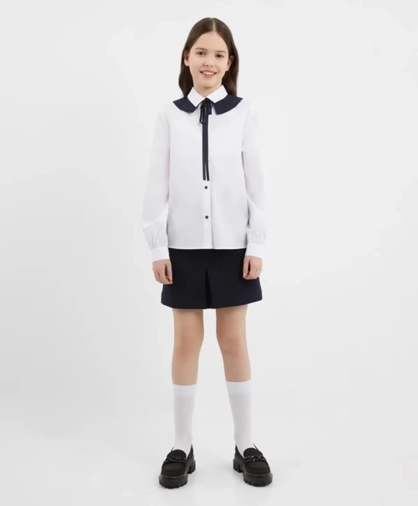 Трикотажна пола синя за момиче Gulliver