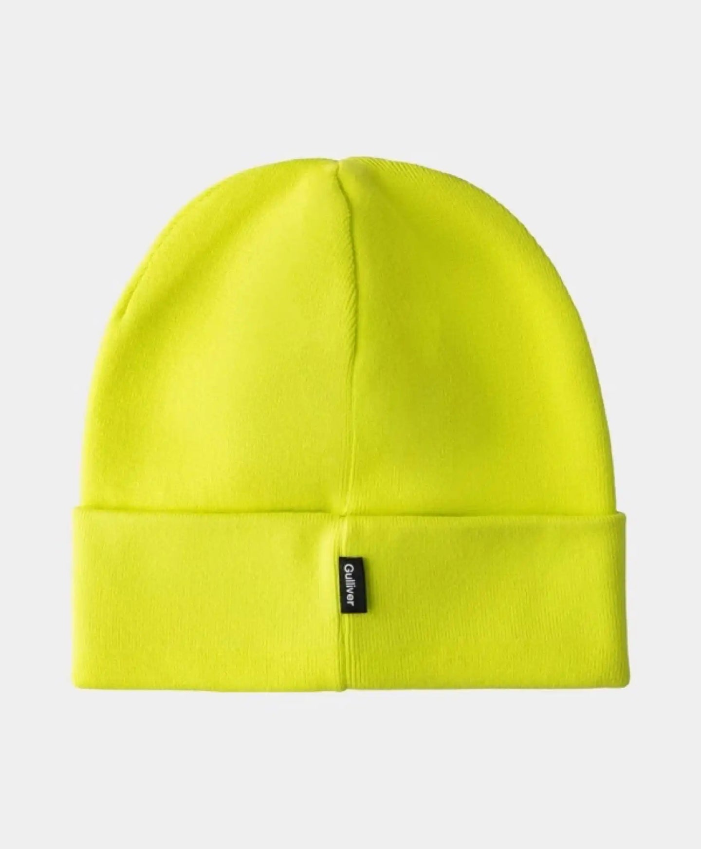 Жълта плетена шапка с надпис Gulliver