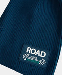 Синя плетена шапка с принт Gulliver