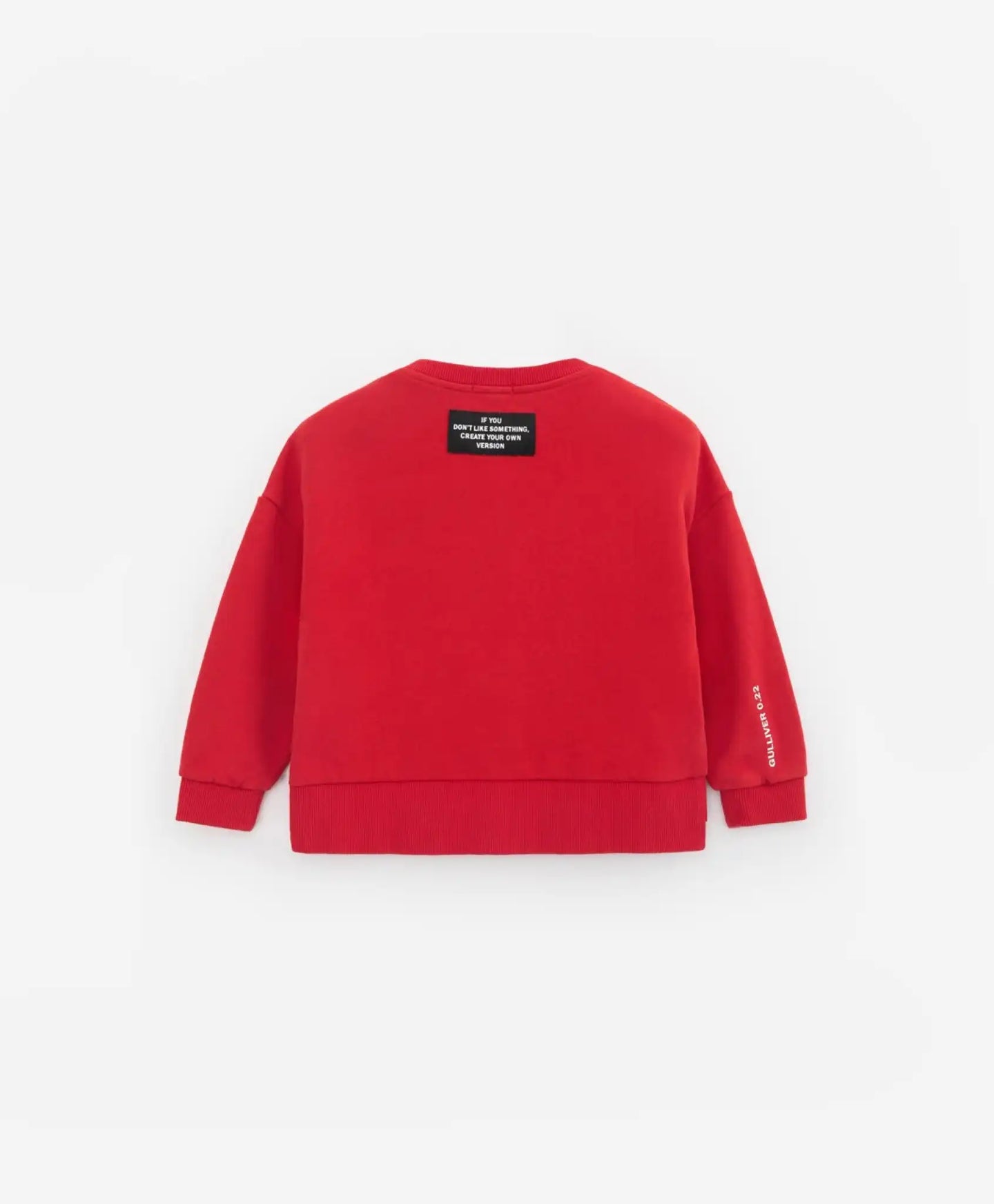 Суичър с асиметрична щампа червен Gulliver