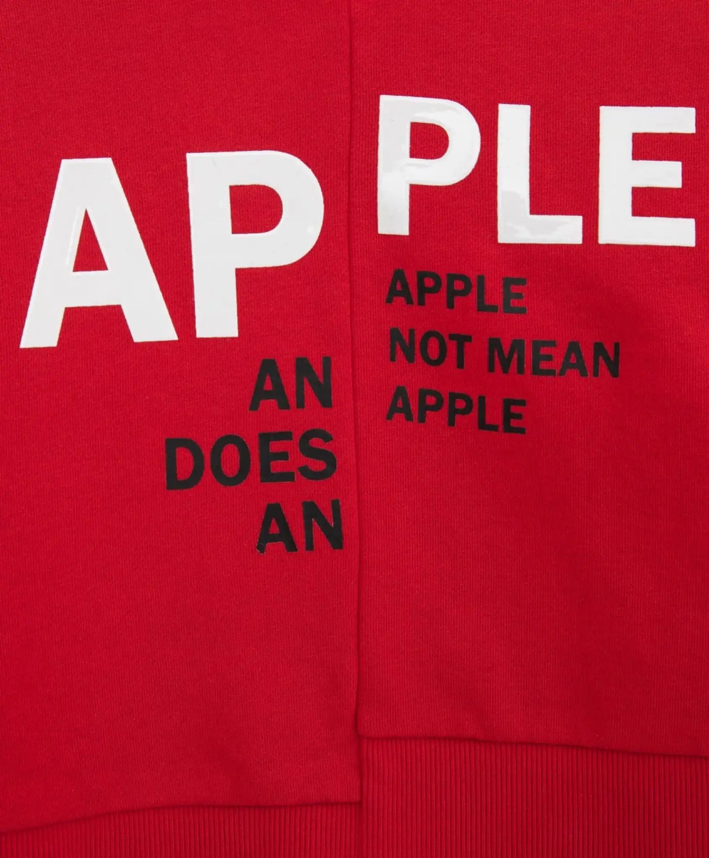 Суичър с асиметрична щампа червен Gulliver