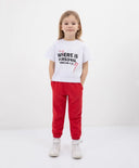 Трикотажни панталони за МОМИЧЕ основен изглед